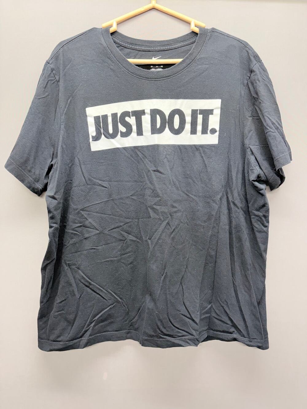 Nike "The Nike Tee" Just Do It Box Graphic Black T-Shirt Men's XXL